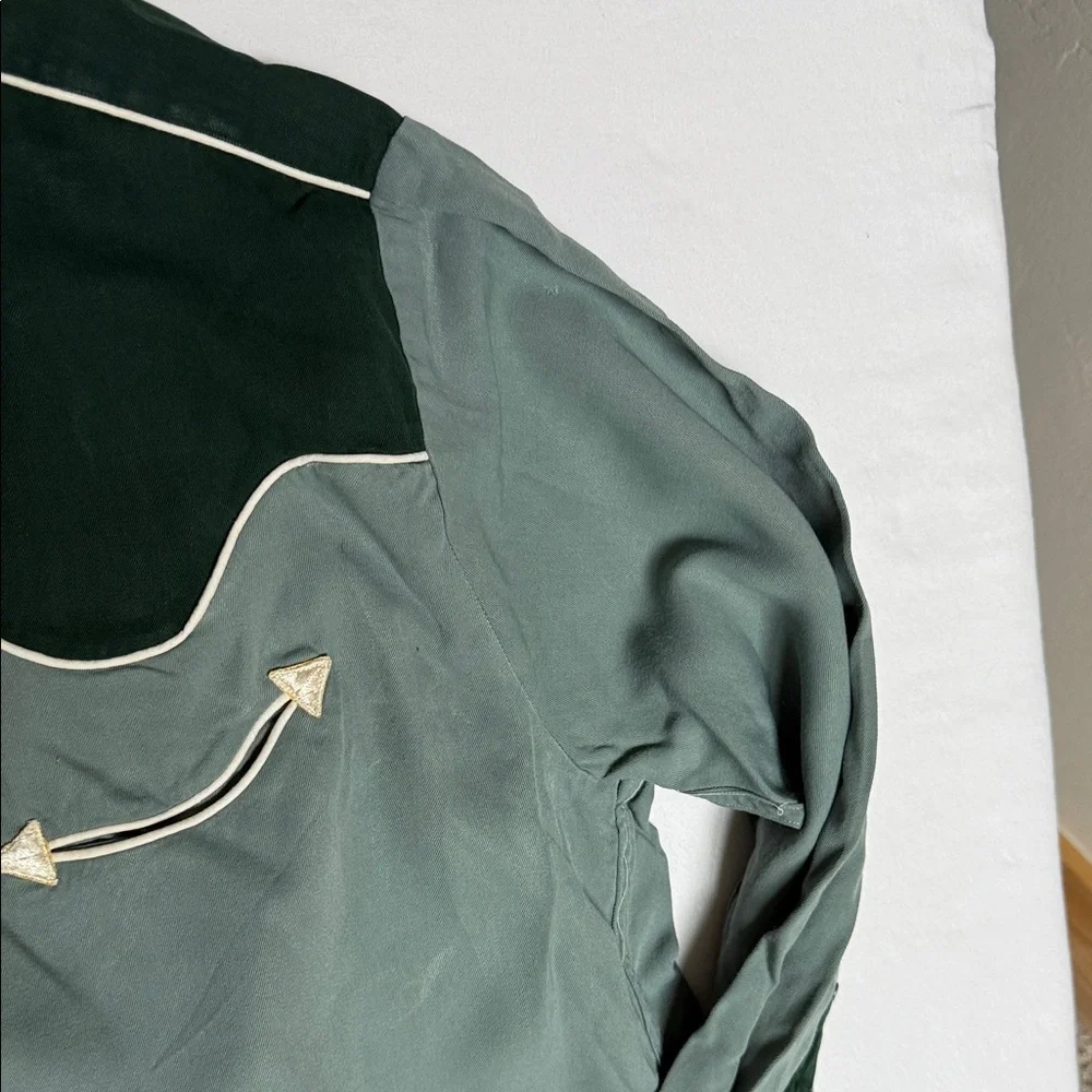 H Bar C Ranchwear Western Shirt in Emerald Sage - Picture 8 of 12